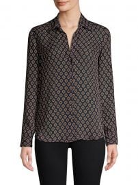 L  39 Agence - Nina Button-Front Blouse - saks com - Saks Fifth Avenue at Saks Fifth Avenue